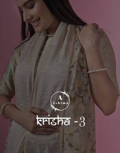 Krisha Vol 3 By Ashima Fancy Colour Matching Printed Georgette Sarees